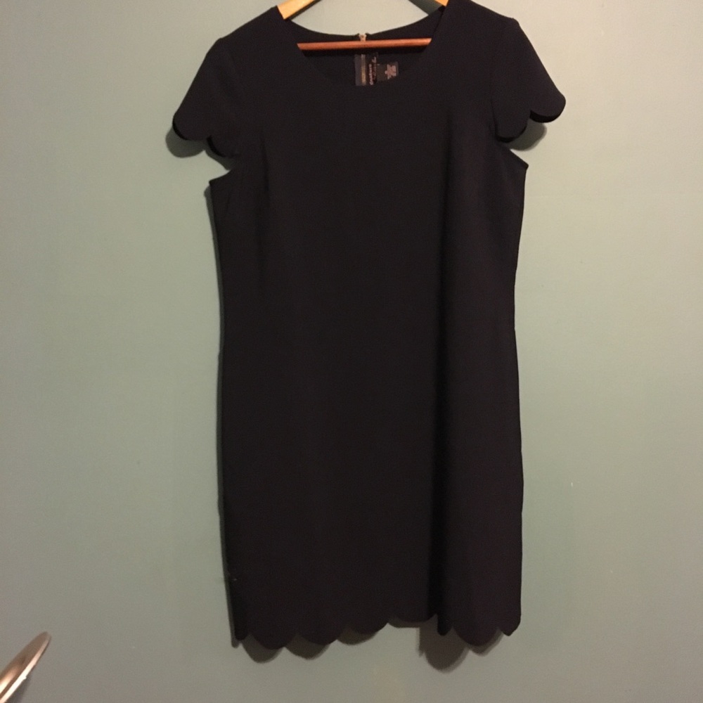 Blue Scalloped Dress Signature by Robbie Bee